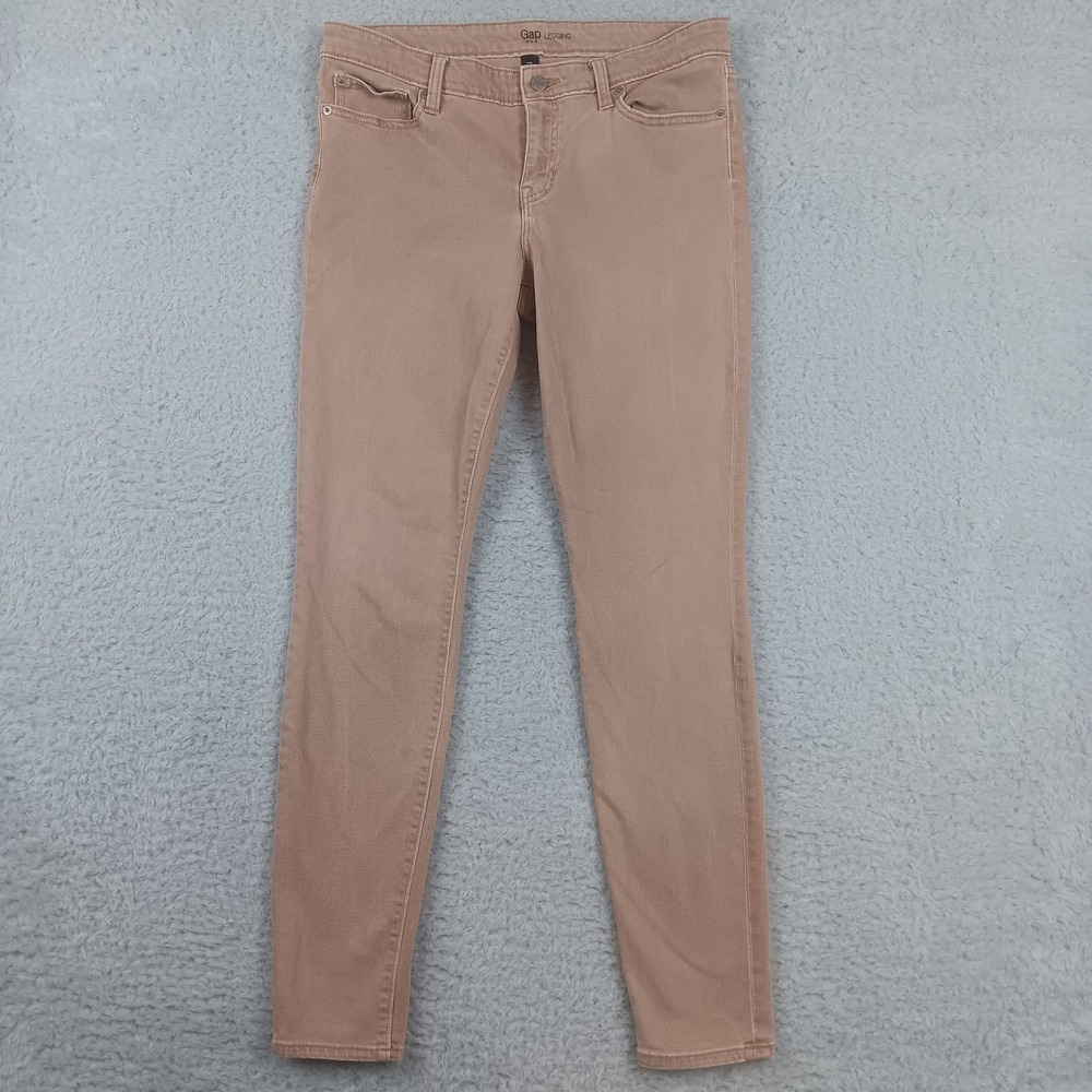 Gap Legging Jeans Womens 8R Tannery Row Tan Mid‎ Rise Skinny Stretch S/297843-00